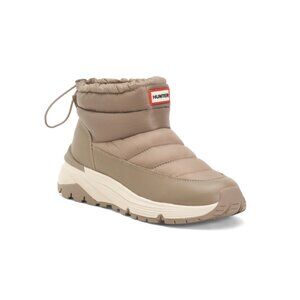 HUNTER Medium Natural Leather Waterproof Anne Snow Boots